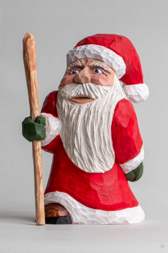 Walking Santa Carving