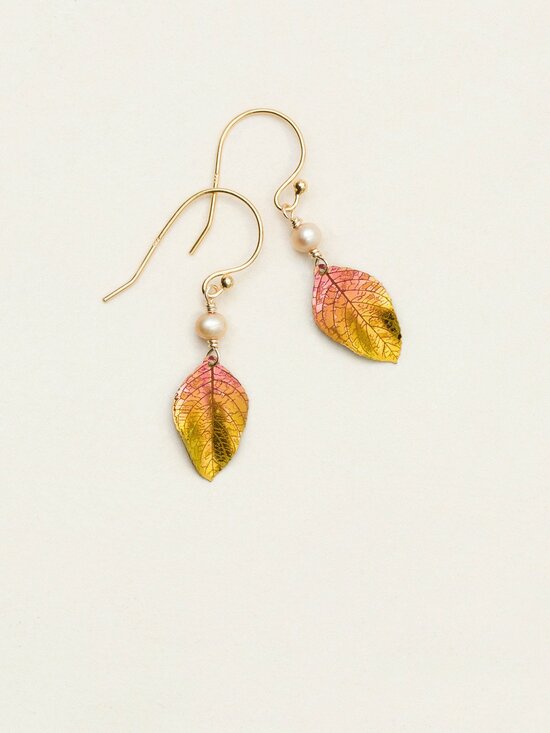 Healing Leaf Earrings Peach