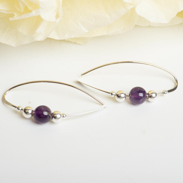Sterling Silver Amethyst Earrings