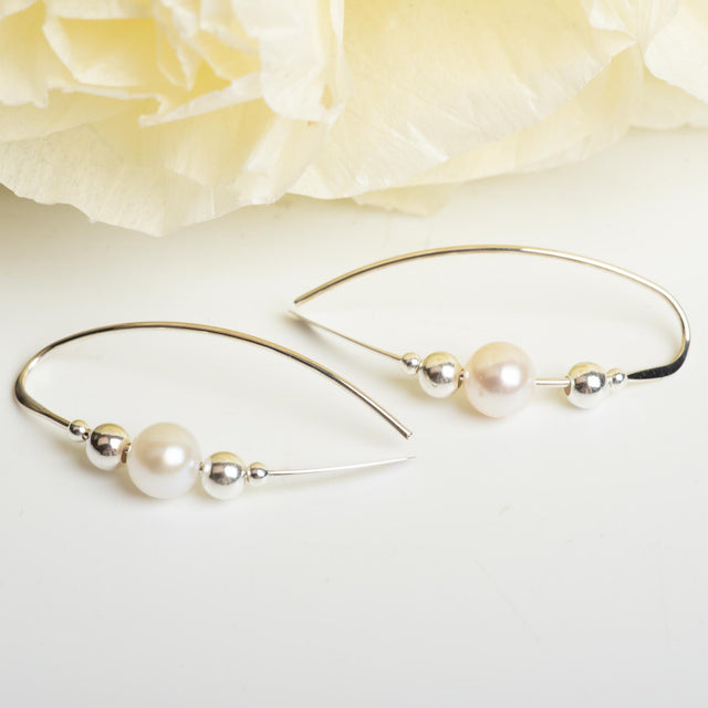 Sterling Silver Pearl Earrings
