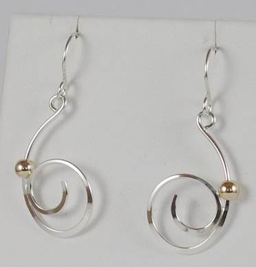 Sterling Silver Scroll Earrings