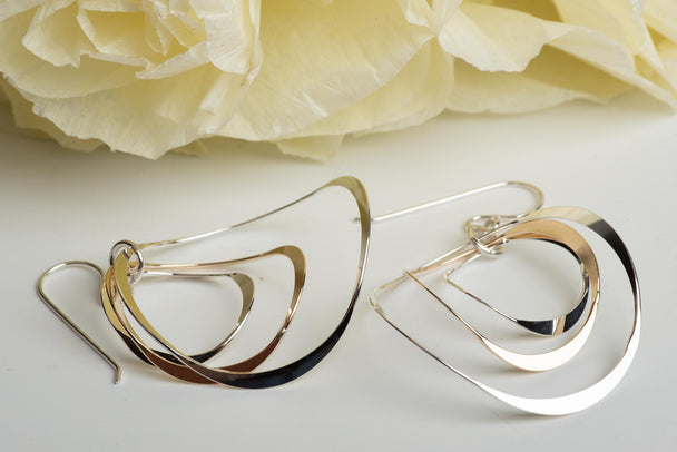 Mixed Metal Drop Earring