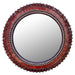 Large Brick Red Sun Mosaic Mirror