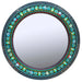 Large Bodhi Teal-Grey Circular Mirror 24