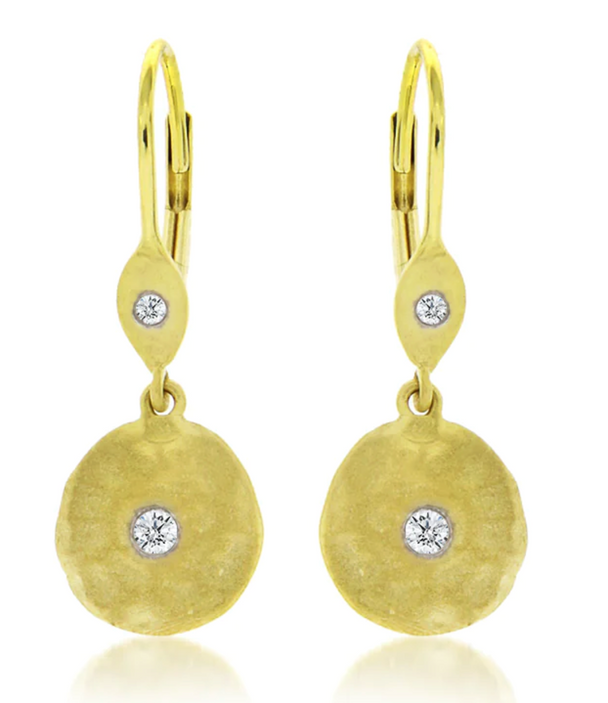 Diamond Disc Earrings