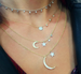 Crescent Moon and Star Necklace