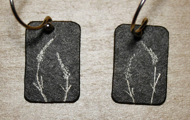 2 Lavendar Oxidized Earrings