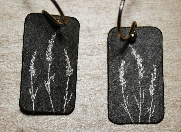 3 Lavendar Oxidized Earrings