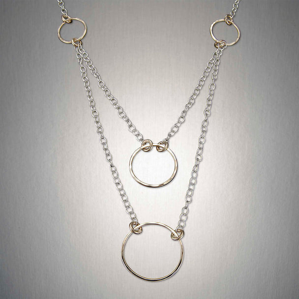 Four Circles Chain Necklace