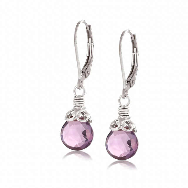 Lavender Amethyst Drop Earring