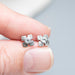 White Topaz Flower Stud Earrings