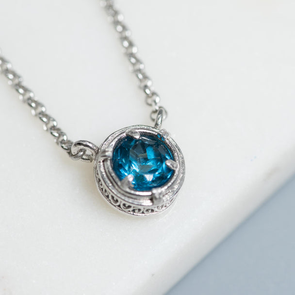 London Blue Topaz Doublet Necklace