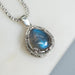 Labradorite Teardrop Doublet Necklace