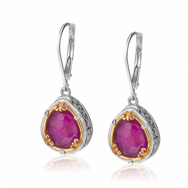 Ruby Vermeil Teardrop Earrings