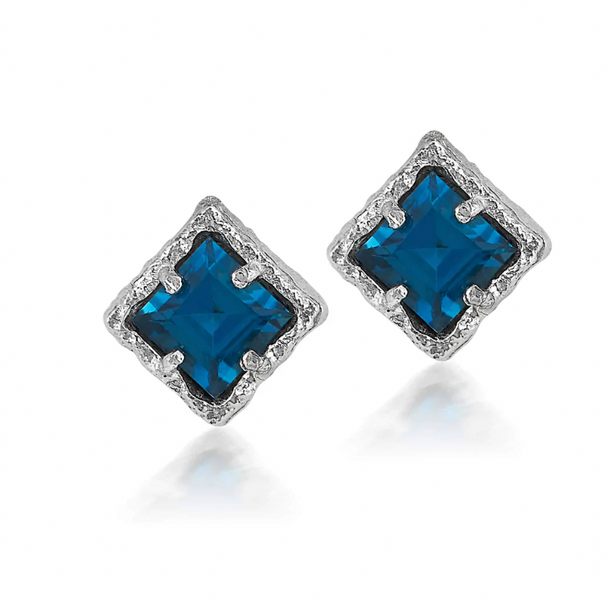 London Blue Topaz Post Earrings