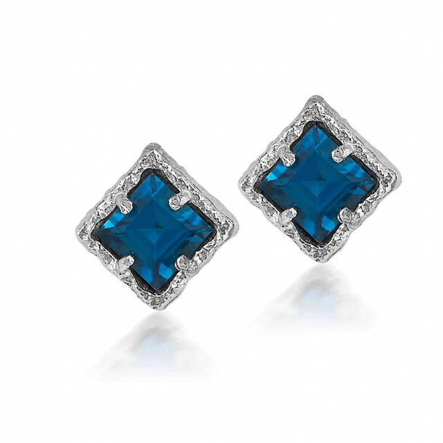 London Blue Topaz Post Earrings