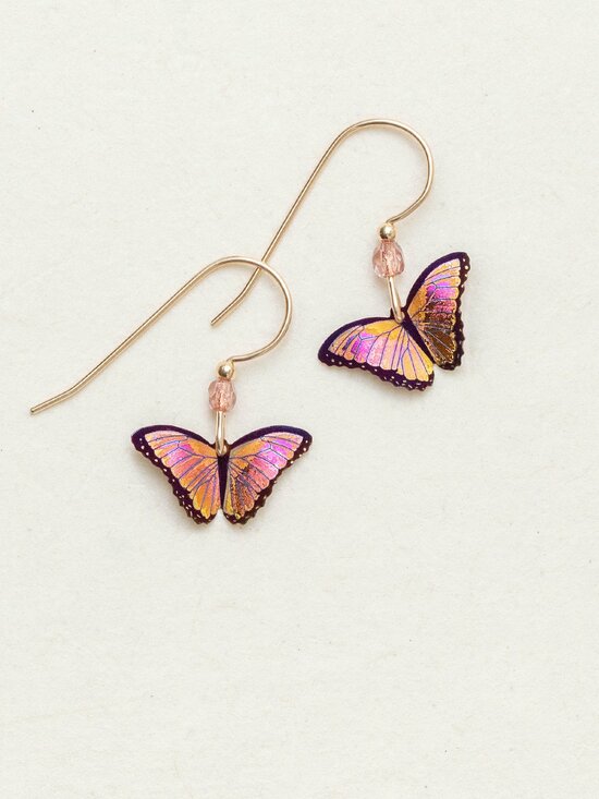 Petite Bella Butterfly Earr Living Coral