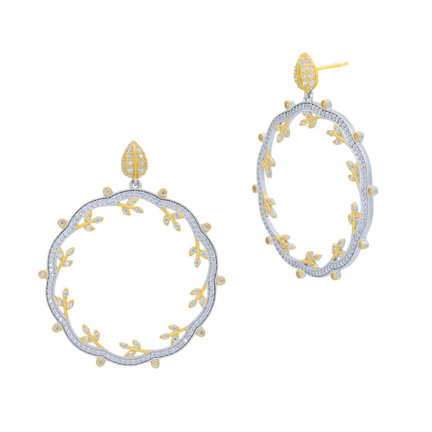 Brooklyn in Bloom Open Hoop Earrings