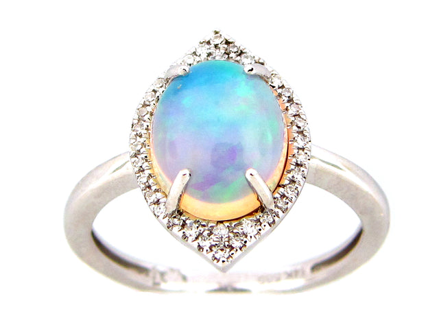 Opal and Diamond Ring
