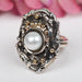 Nesting Pearl Ring Size 7.5, Alicia Winalski, sterling silver, Plum Bottom Gallery