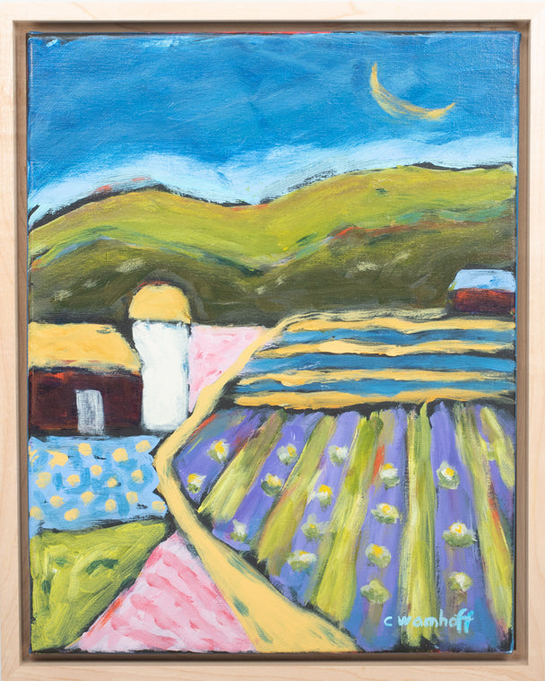 Around the Bend, 17 x 20, Clarey Wamhoff, Wall Art, Acrylic, Framed