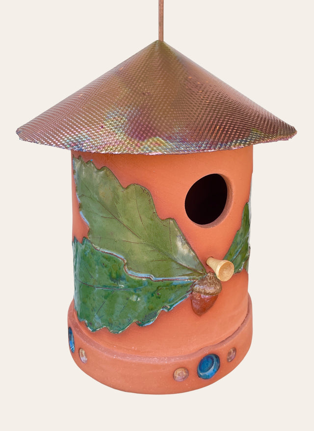 Oak and Acorn I Birdhouse