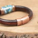 Bitterroot Leather Bracelet: Large, Olive Parker