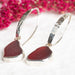 Slender Curve Hook Earring: Red