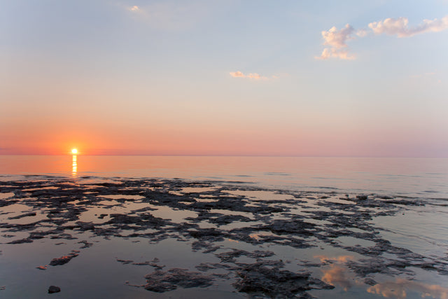 Cave Point Large Pools Sunrise