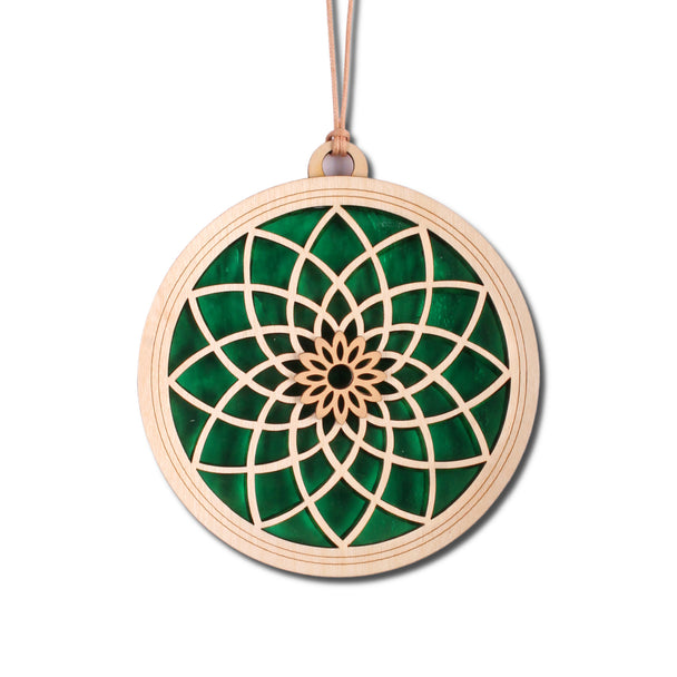 Emerald Dahlia Suncatcher