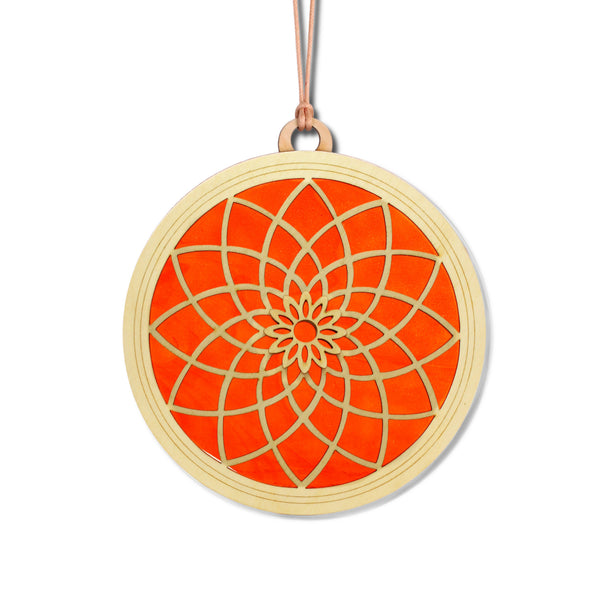 Scarlet Dahlia Suncatcher