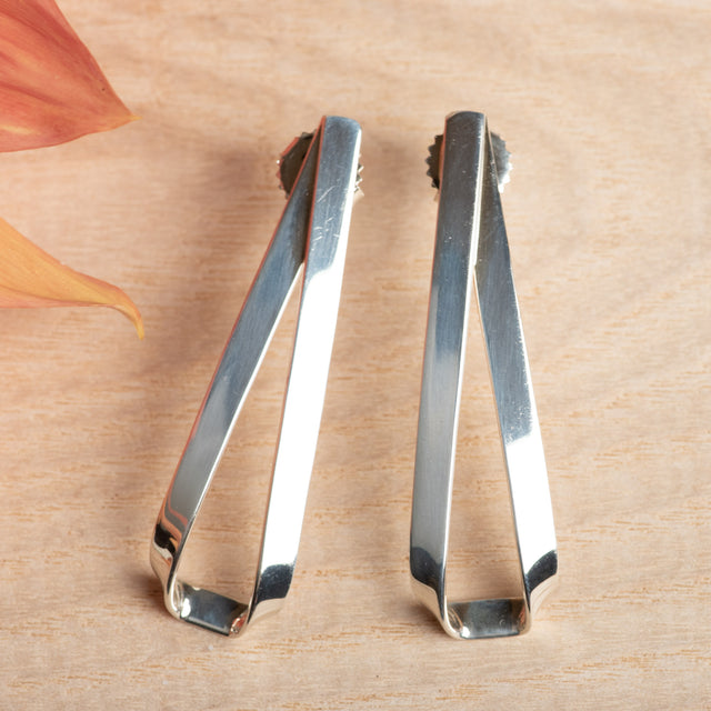 Long Triangle Post Earrings