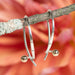 Small Hoop Earrings With 14K Gold Accent