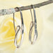 Long Opposing Ovals Drop Earrings