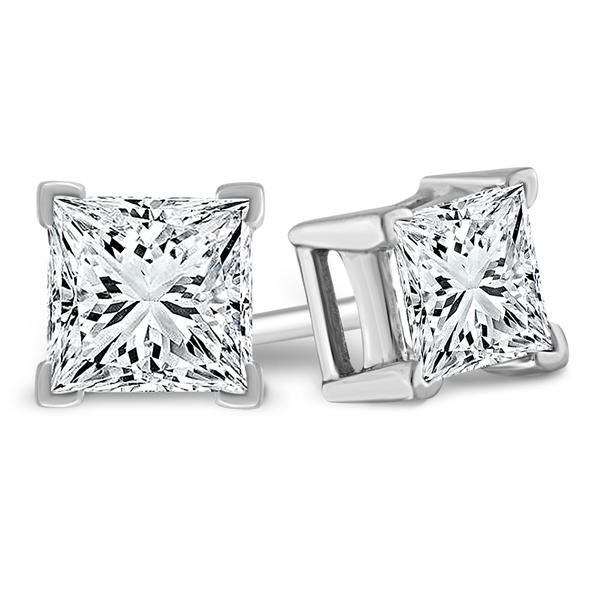 Lab Grown Diamond Princess Cut Studs