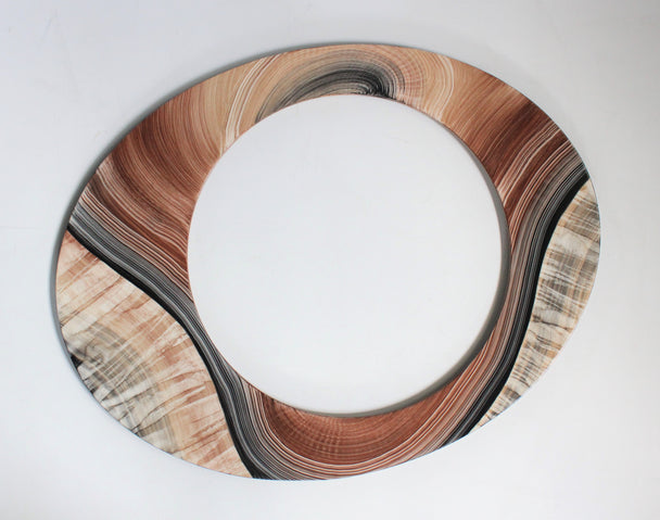 Tan Terra Gray Fjord Asymmetric Mirror