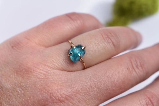 Four Prong Apatite Ring
