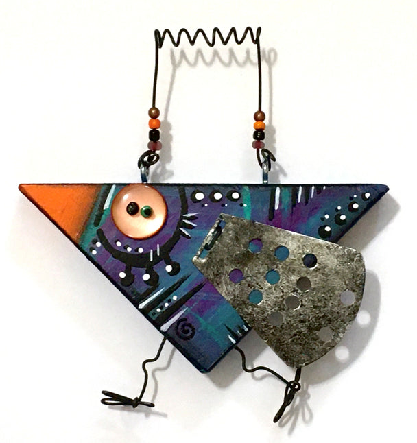 Purple Gooney Bird Ornament