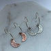 Lil Crescent Moon Earrings Copper