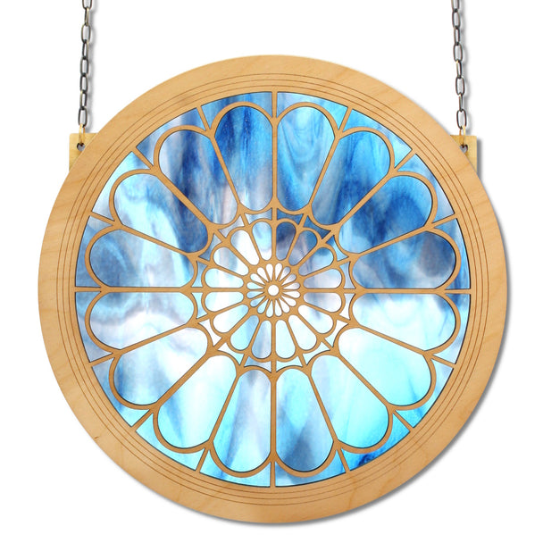 Blue Swirl Grand Cathedral Suncatcher