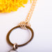 Open Circle With Banded Agate Necklace