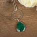 Green Onyx Open Circle Necklace, Hannah Wong