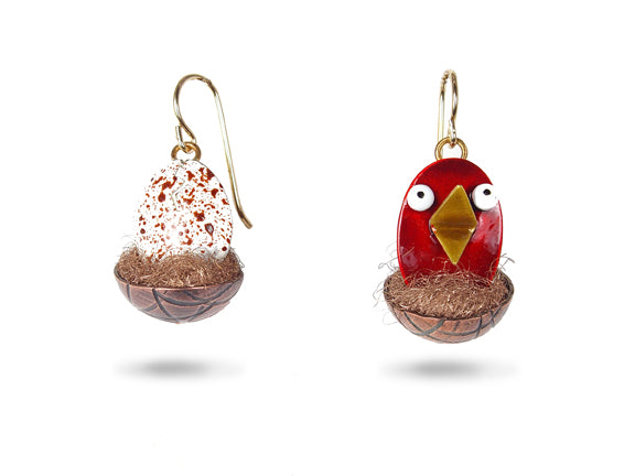 Hatchling Earrings Red