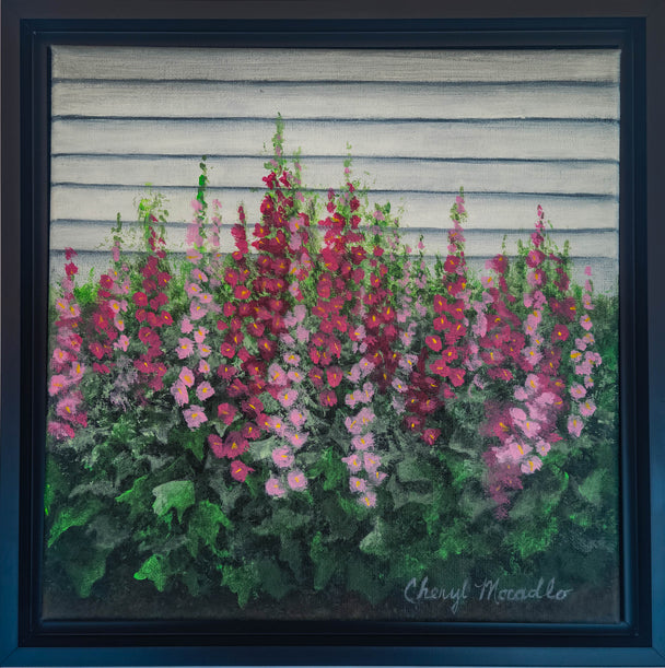 Hollyhocks On Main Street