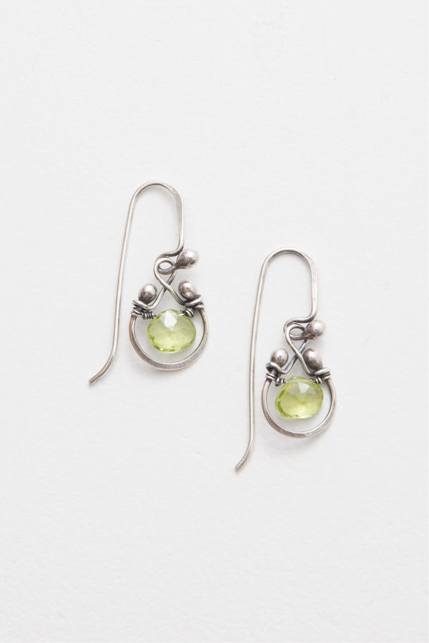 Peridot Horseshoe Earrings