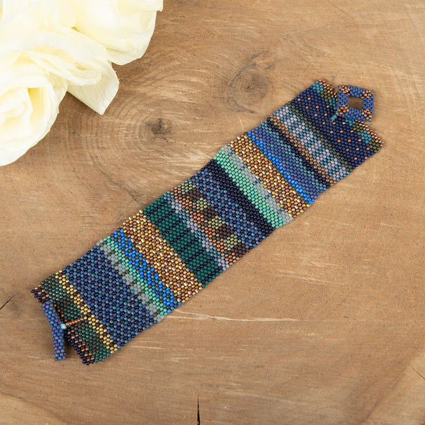 Lapis Gold Navajo Cuff, Julie Powell, Plum Bottom Gallery