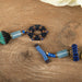 Lapis Gold Beads and Saucers Necklace, Julie Powell, Plum Bottom Gallery