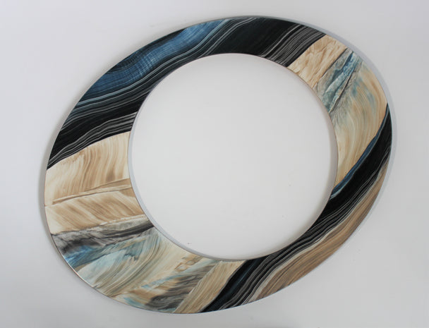 Tan, Blue, Brown Josh Asymmetric Mirror