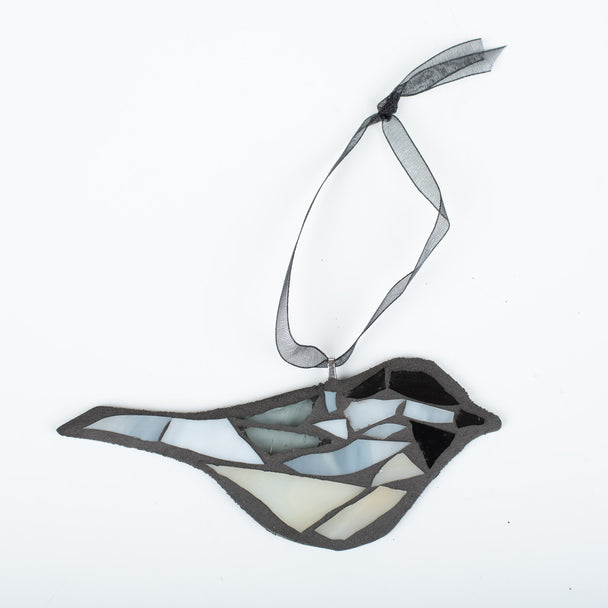 Chickadee, glass ornament, Kellie Hanson, Plum Bottom Gallery