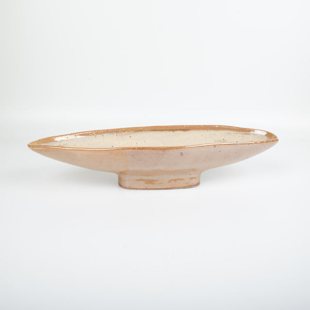 Shino and Ash Pedestal Serving Dish